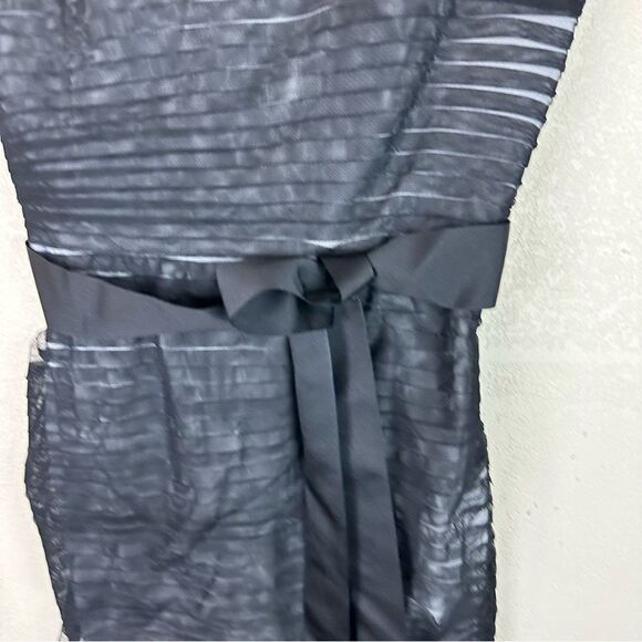 Tadashi Strapless Tulle Lace Mini Cocktail Dress Size 4 Black - Picture 3 of 7